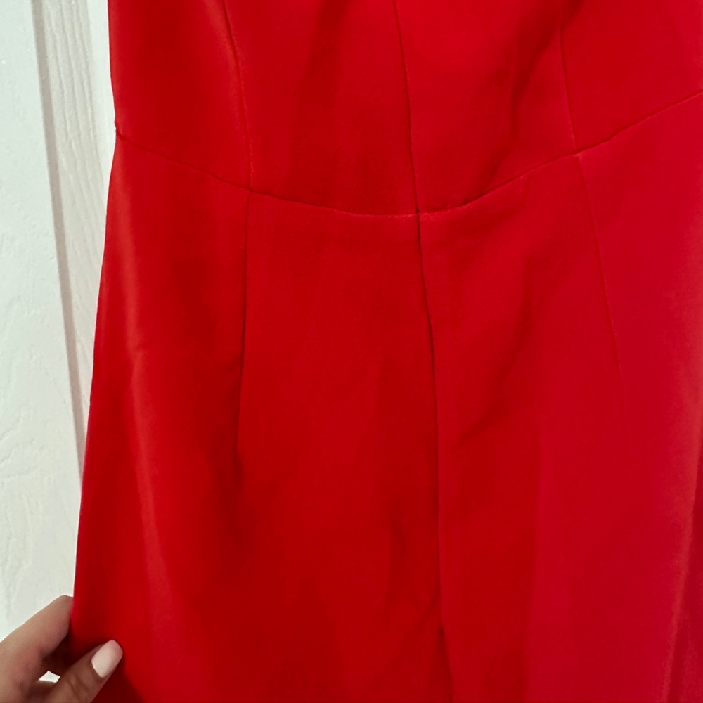 Red Vici strapless midi cocktail dress - Picture 6 of 6